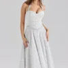 Georgie Cotton Halter Neck Polka Dot Print Midi Dress Georgie Cotton Halter Neck Polka Dot Print Midi Dress
