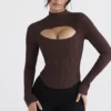 Georgina Cocoa Knitted Corset Georgina Cocoa Knitted Corset