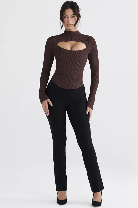 Georgina Cocoa Knitted Corset Georgina Cocoa Knitted Corset