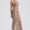 Giada Rose Gold Embroidered Sequinned Gown Giada Rose Gold Embroidered Sequinned Gown