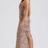 Giada Rose Gold Embroidered Sequinned Gown Giada Rose Gold Embroidered Sequinned Gown