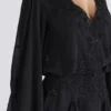 Gianna Black Hand Beaded Georgette Mini Dress – Limited Edition