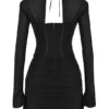 Gianna Black Real Silk Corset Mini Dress Gianna Black Real Silk Corset Mini Dress