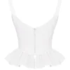 Gigou White Peplum Cotton Corset Gigou White Peplum Cotton Corset