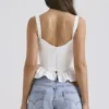 Gigou White Peplum Cotton Corset Gigou White Peplum Cotton Corset