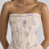 Gina Ivory Sweet Peony Floral Print Strapless Maxi Dress Gina Ivory Sweet Peony Floral Print Strapless Maxi Dress