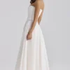 Gina White Cotton Strapless Maxi Dress Gina White Cotton Strapless Maxi Dress