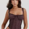 Gini Rich Brown Lace Back Corset Gini Rich Brown Lace Back Corset