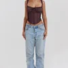 Gini Rich Brown Lace Back Corset Gini Rich Brown Lace Back Corset