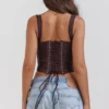 Gini Rich Brown Lace Back Corset Gini Rich Brown Lace Back Corset