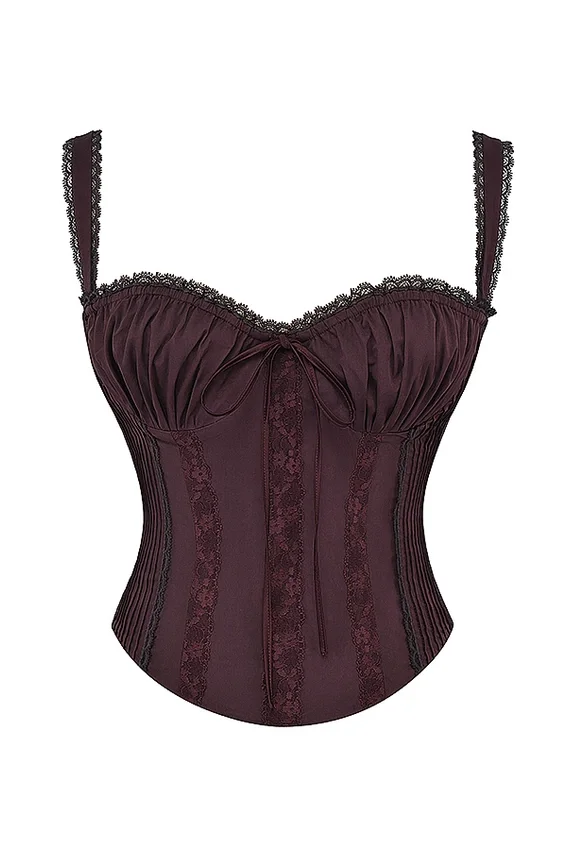 Gini Rich Brown Lace Back Corset Gini Rich Brown Lace Back Corset