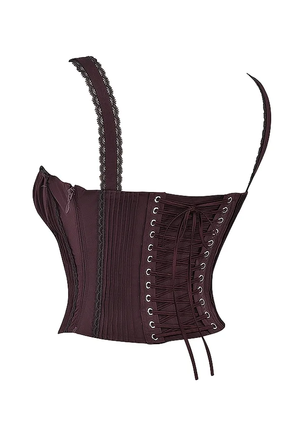 Gini Rich Brown Lace Back Corset Gini Rich Brown Lace Back Corset