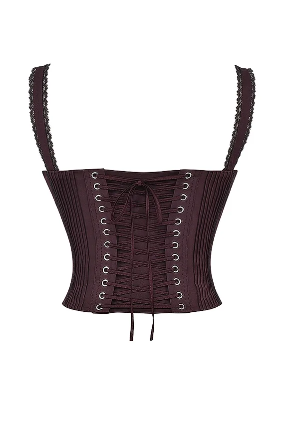 Gini Rich Brown Lace Back Corset Gini Rich Brown Lace Back Corset
