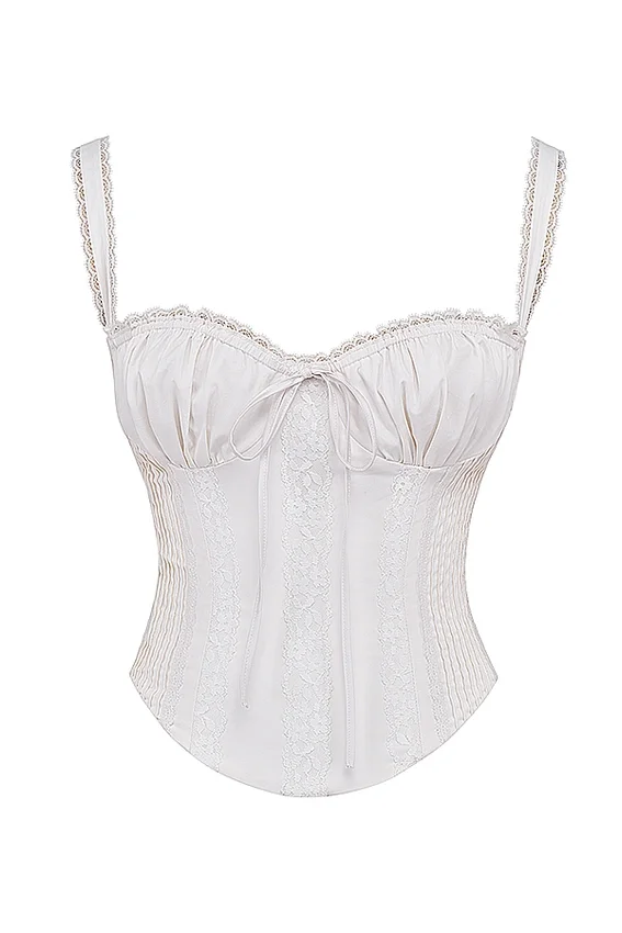 Gini White Lace Back Corset Gini White Lace Back Corset