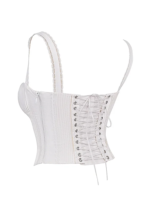 Gini White Lace Back Corset Gini White Lace Back Corset