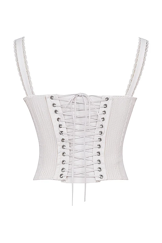 Gini White Lace Back Corset Gini White Lace Back Corset