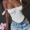 Gini White Lace Back Corset Gini White Lace Back Corset