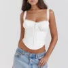 Gini White Lace Back Corset Gini White Lace Back Corset