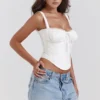 Gini White Lace Back Corset Gini White Lace Back Corset