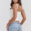 Gini White Lace Back Corset Gini White Lace Back Corset