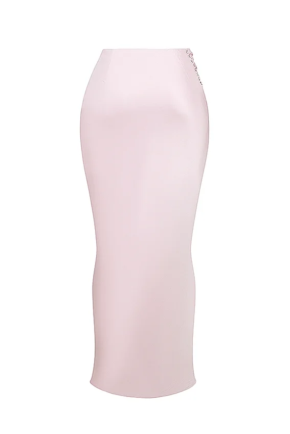 Giuliana Ballerina Pink Satin Maxi Skirt Giuliana Ballerina Pink Satin Maxi Skirt