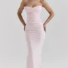 Giuliana Ballerina Pink Satin Maxi Skirt Giuliana Ballerina Pink Satin Maxi Skirt