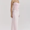 Giuliana Ballerina Pink Satin Maxi Skirt Giuliana Ballerina Pink Satin Maxi Skirt