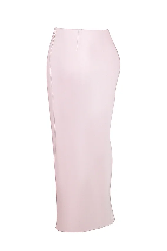 Giuliana Ballerina Pink Satin Maxi Skirt Giuliana Ballerina Pink Satin Maxi Skirt