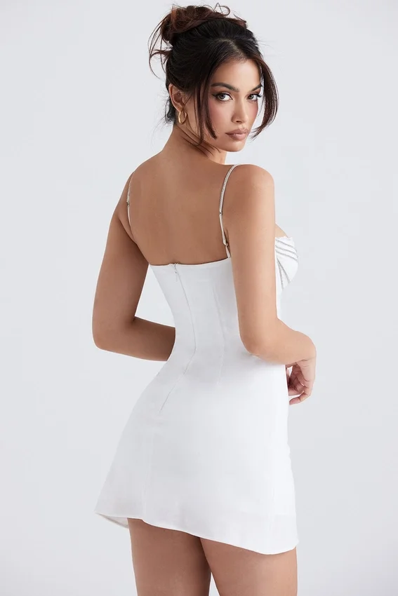 Grace Ivory Crystallised Mini Dress Grace Ivory Crystallised Mini Dress