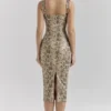 Gracie Snakeskin Print Vegan Leather Midi Dress Gracie Snakeskin Print Vegan Leather Midi Dress
