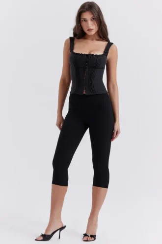 Halima Black Capri Trousers Halima Black Capri Trousers