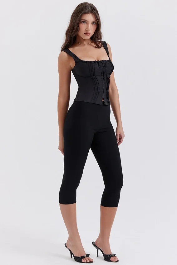 Halima Black Capri Trousers Halima Black Capri Trousers