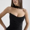 Hallie Black Strapless Corset with Neck Scarf Hallie Black Strapless Corset with Neck Scarf