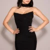 Hallie Black Strapless Corset with Neck Scarf Hallie Black Strapless Corset with Neck Scarf