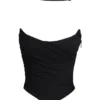 Hallie Black Strapless Corset with Neck Scarf Hallie Black Strapless Corset with Neck Scarf