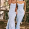 Hallie Bluebell Strapless Corset With Neck Scarf
