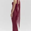 Hallie Cabernet Strapless Corset with Neck Scarf Hallie Cabernet Strapless Corset with Neck Scarf