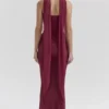 Hallie Cabernet Strapless Corset with Neck Scarf Hallie Cabernet Strapless Corset with Neck Scarf