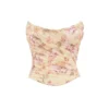 Hallie Honeyflower Print Strapless Corset With Neck Scarf Hallie Honeyflower Print Strapless Corset With Neck Scarf