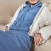 Halo Azure Cotton Fleece-Back Oversized Hoodie Halo Azure Cotton Fleece-Back Oversized Hoodie