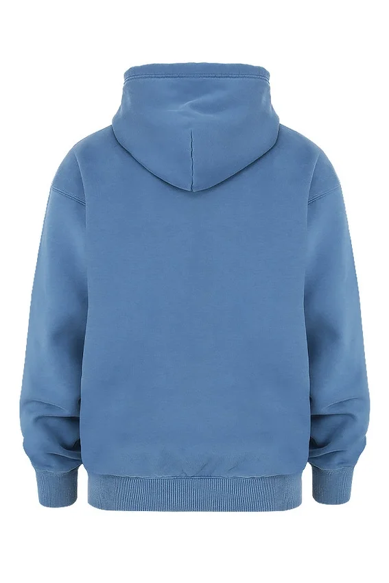 Halo Azure Cotton Fleece-Back Oversized Hoodie Halo Azure Cotton Fleece-Back Oversized Hoodie