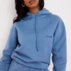Halo Azure Cotton Fleece-Back Oversized Hoodie Halo Azure Cotton Fleece-Back Oversized Hoodie