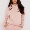Halo Blush Cotton Fleece-Back Oversized Hoodie Halo Blush Cotton Fleece-Back Oversized Hoodie