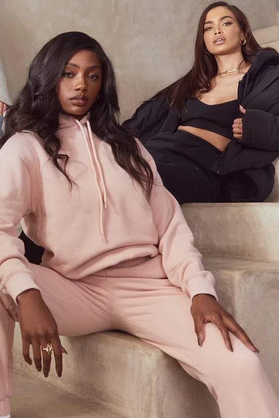 Halo Blush Cotton Fleece-Back Oversized Hoodie Halo Blush Cotton Fleece-Back Oversized Hoodie