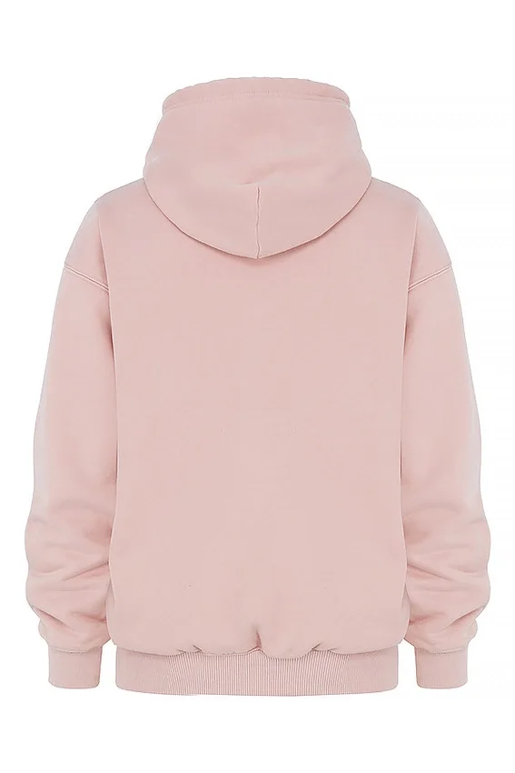 Halo Blush Cotton Fleece-Back Oversized Hoodie Halo Blush Cotton Fleece-Back Oversized Hoodie