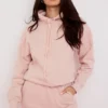 Halo Blush Cotton Fleece-Back Oversized Hoodie Halo Blush Cotton Fleece-Back Oversized Hoodie