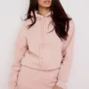 Halo Blush Cotton Fleece-Back Oversized Hoodie Halo Blush Cotton Fleece-Back Oversized Hoodie