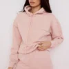 Halo Blush Cotton Fleece-Back Oversized Hoodie Halo Blush Cotton Fleece-Back Oversized Hoodie