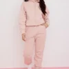 Halo Blush Cotton Fleece-Back Oversized Hoodie Halo Blush Cotton Fleece-Back Oversized Hoodie