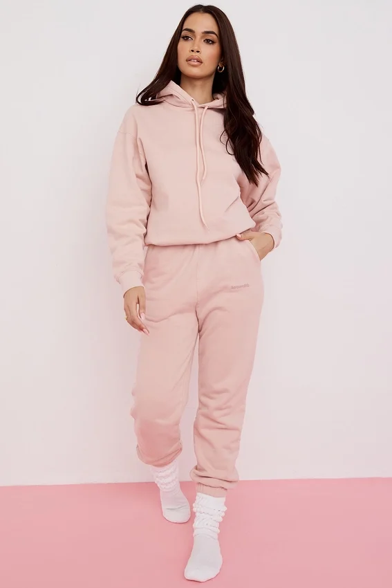 Halo Blush Cotton Fleece-Back Oversized Hoodie Halo Blush Cotton Fleece-Back Oversized Hoodie